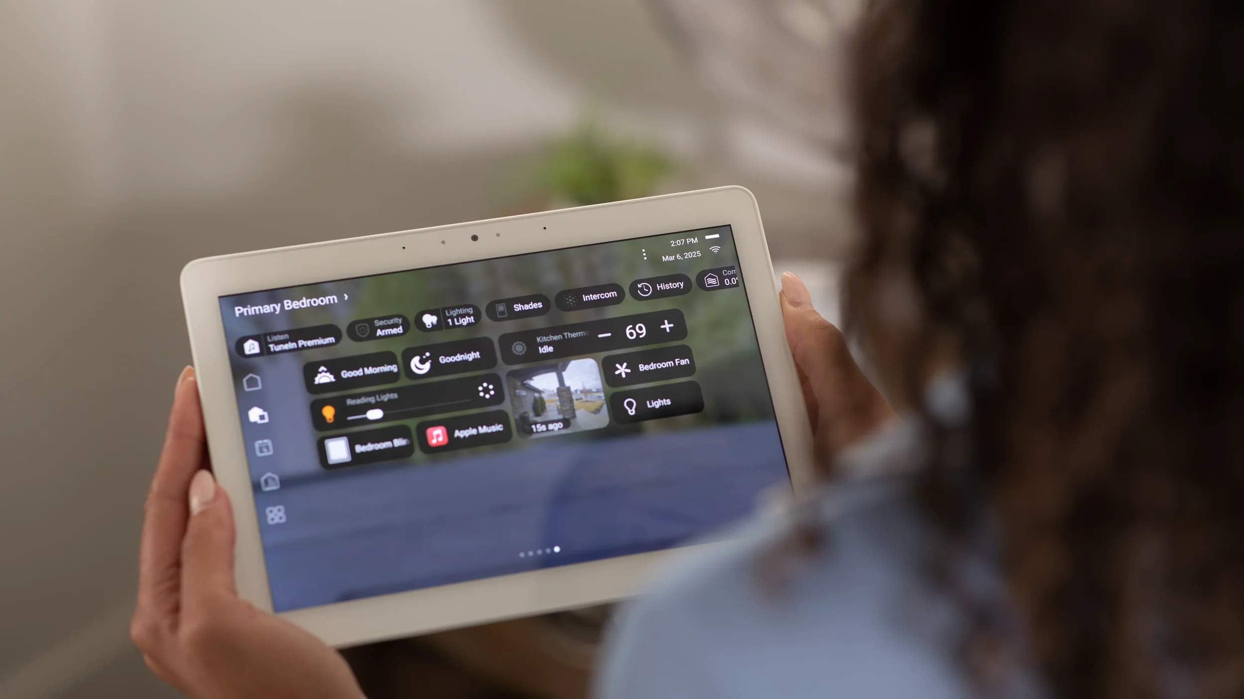 Control4 experience on a tablet
