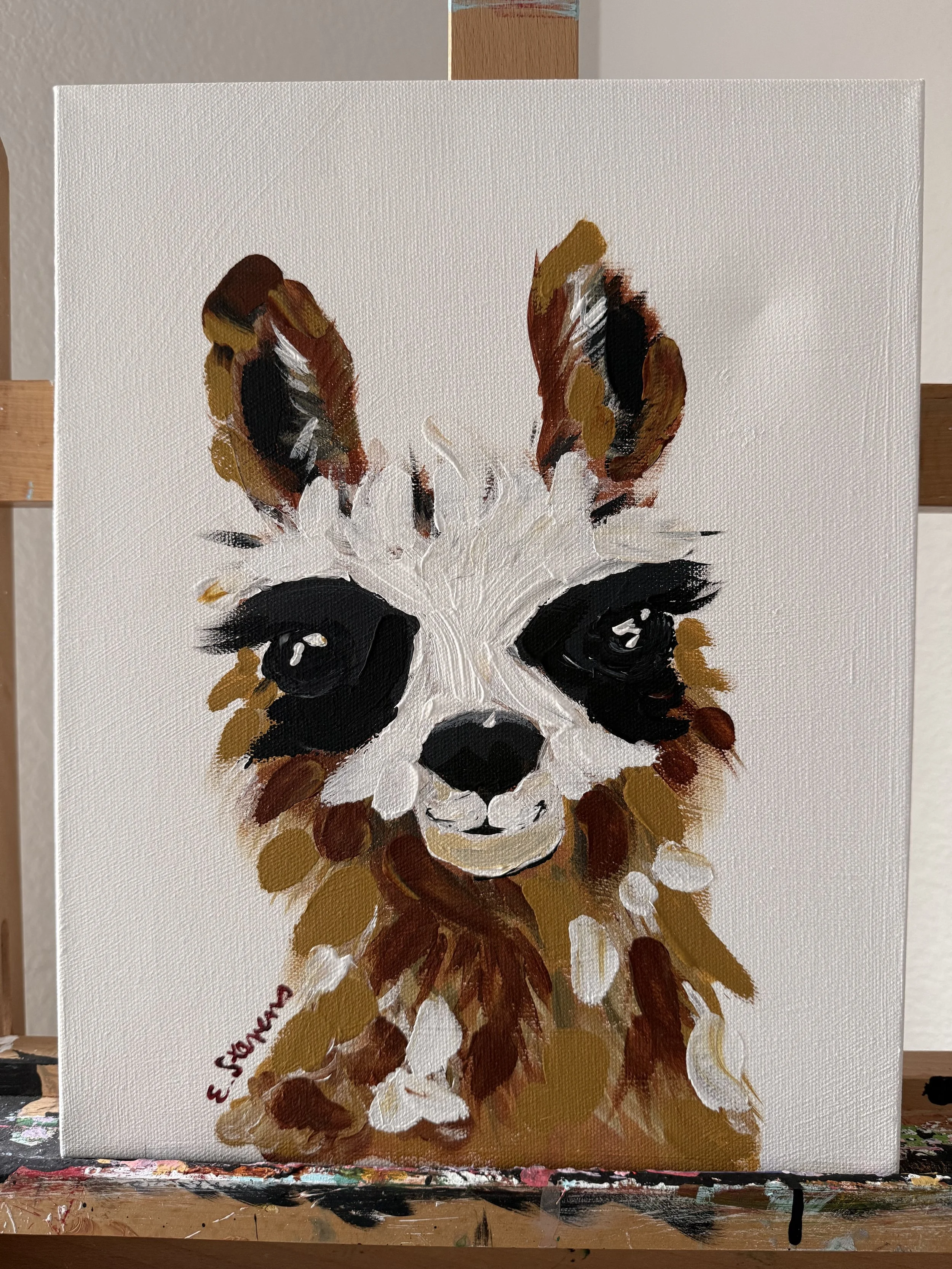 Full of Drama Llama
Acrylic 
11x14