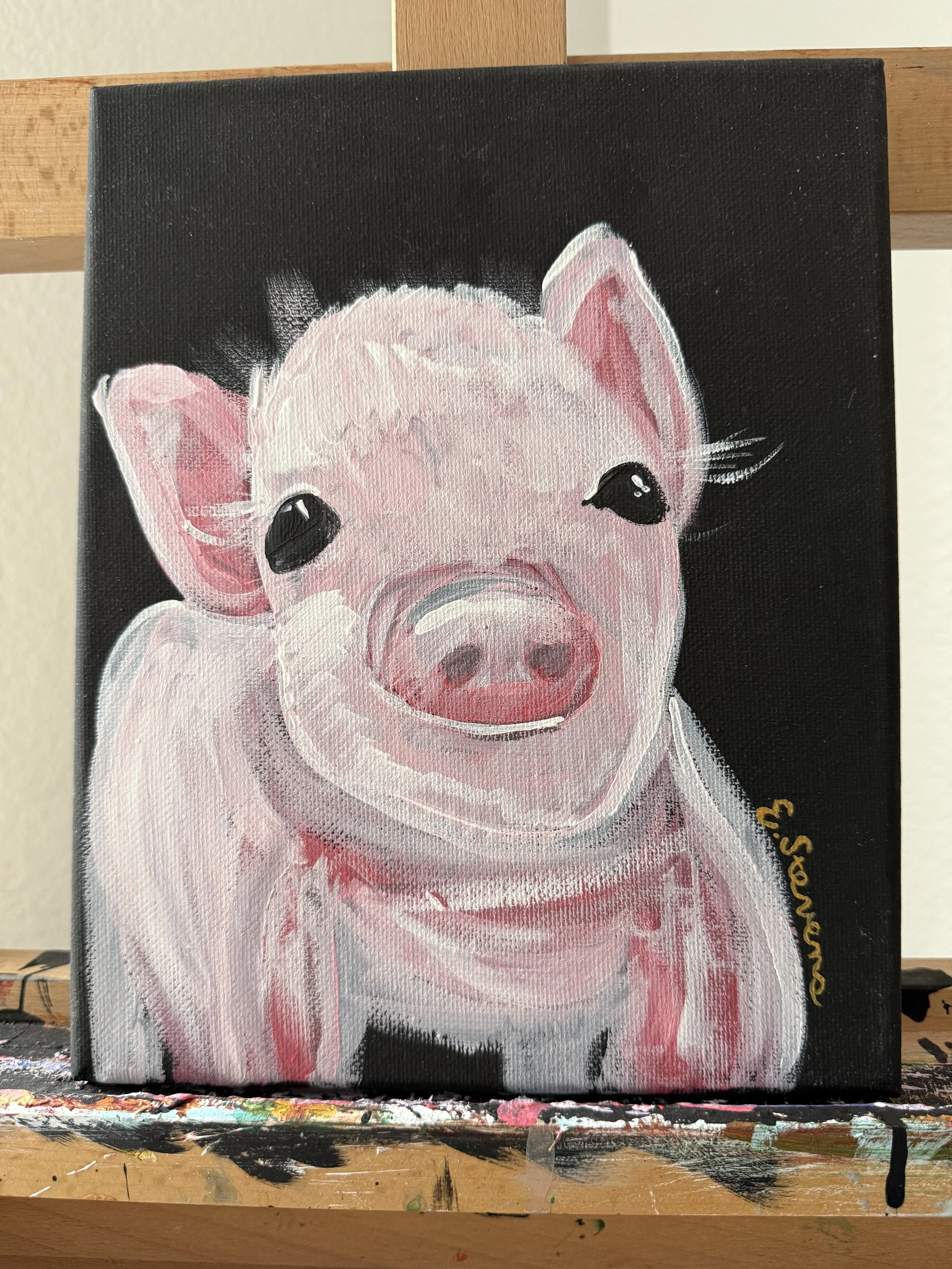 Ready For My Mud Bath
Acrylic
8x10