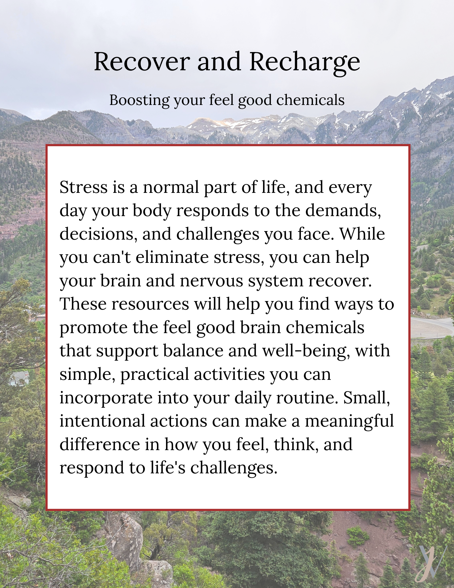 Recover and Recharge