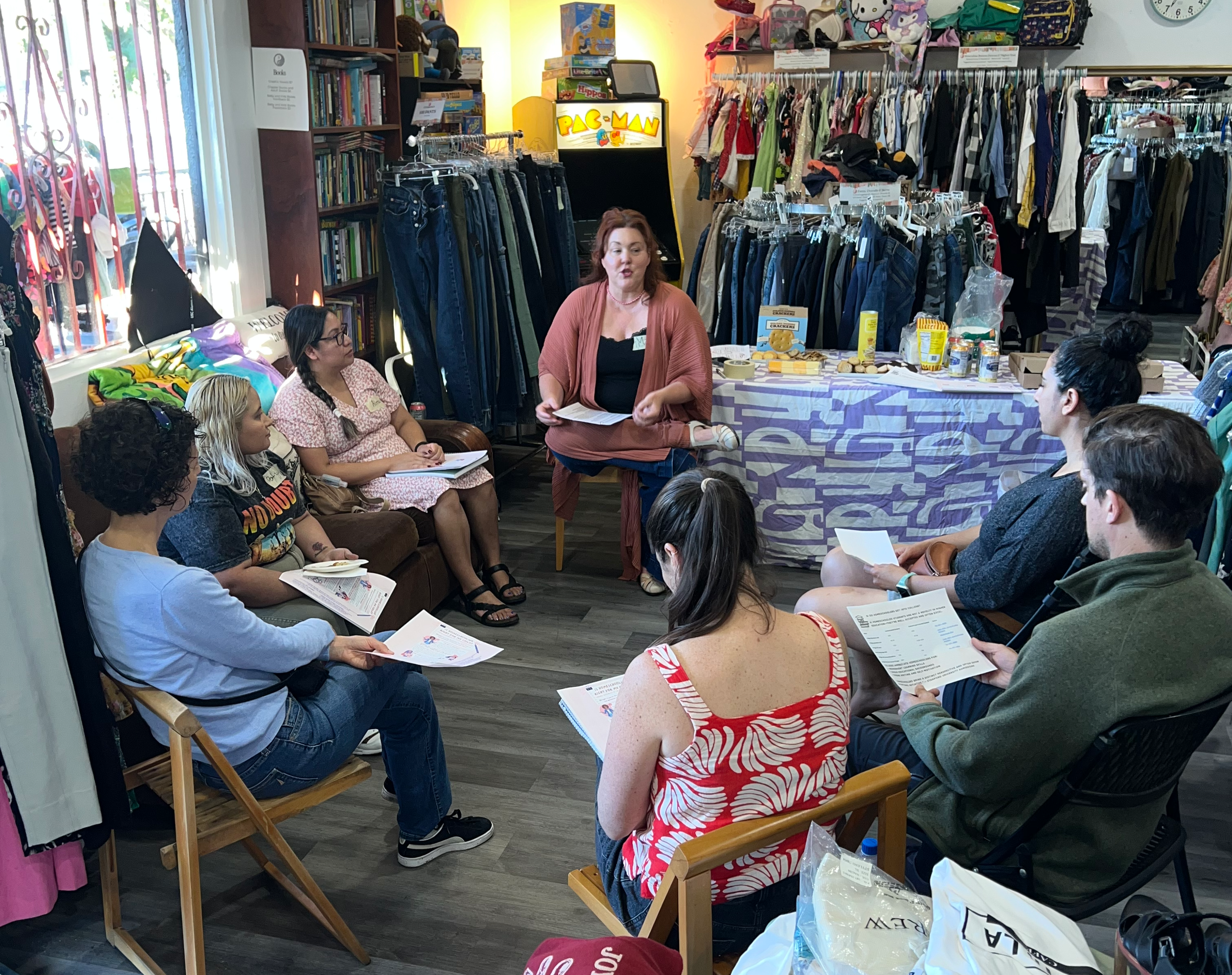 Community event at Share Club, a thrft store and community space in West Adams / Jefferson Park