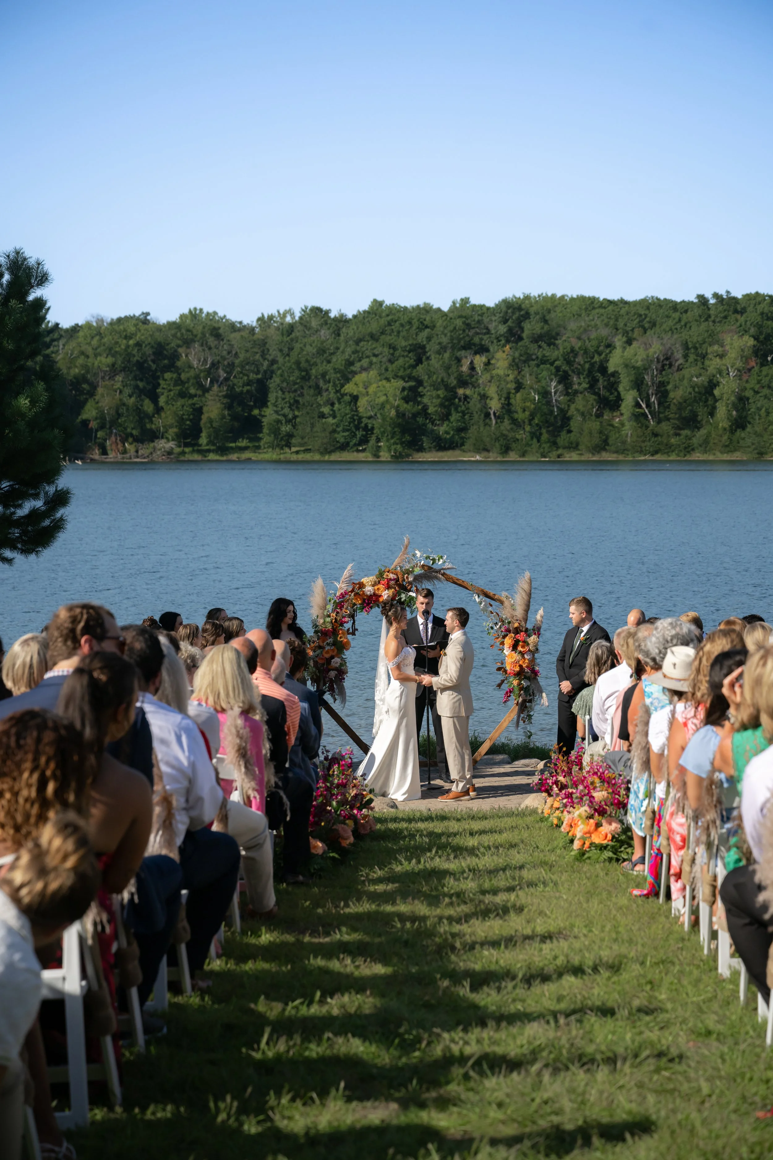 Saying their "I do's" in front of their family home!