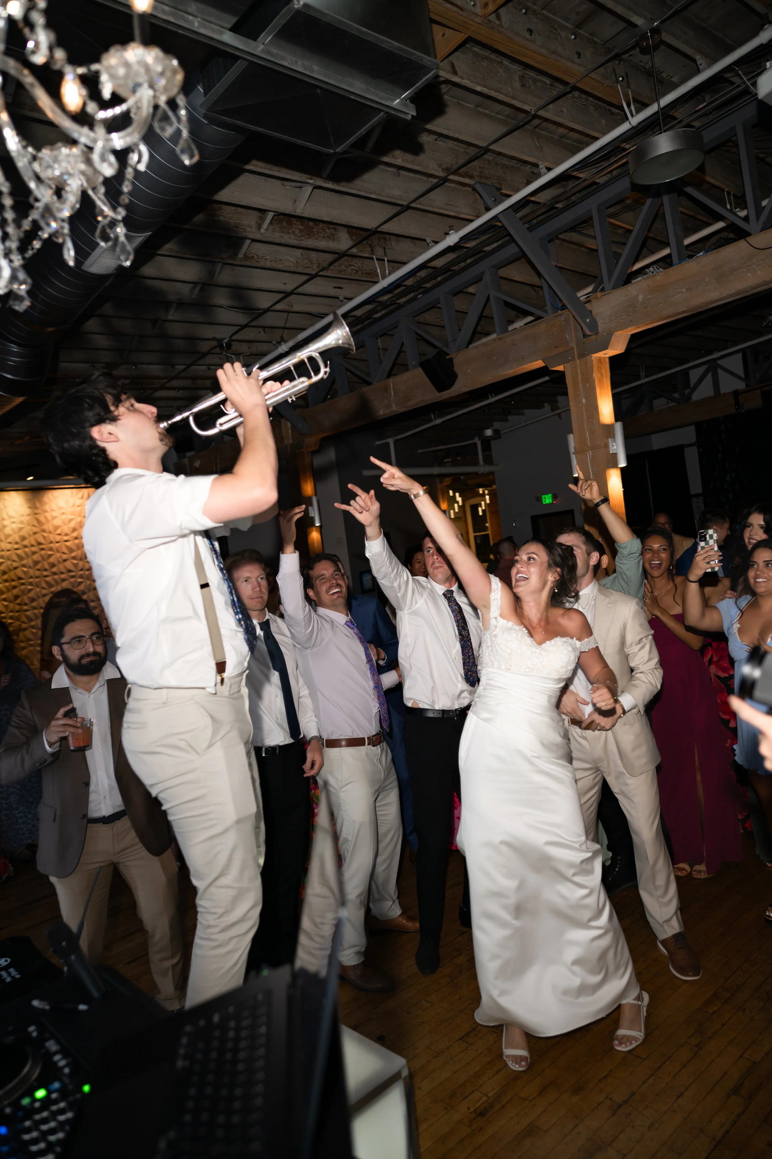 KT's brother's trumpet moment later in the night!