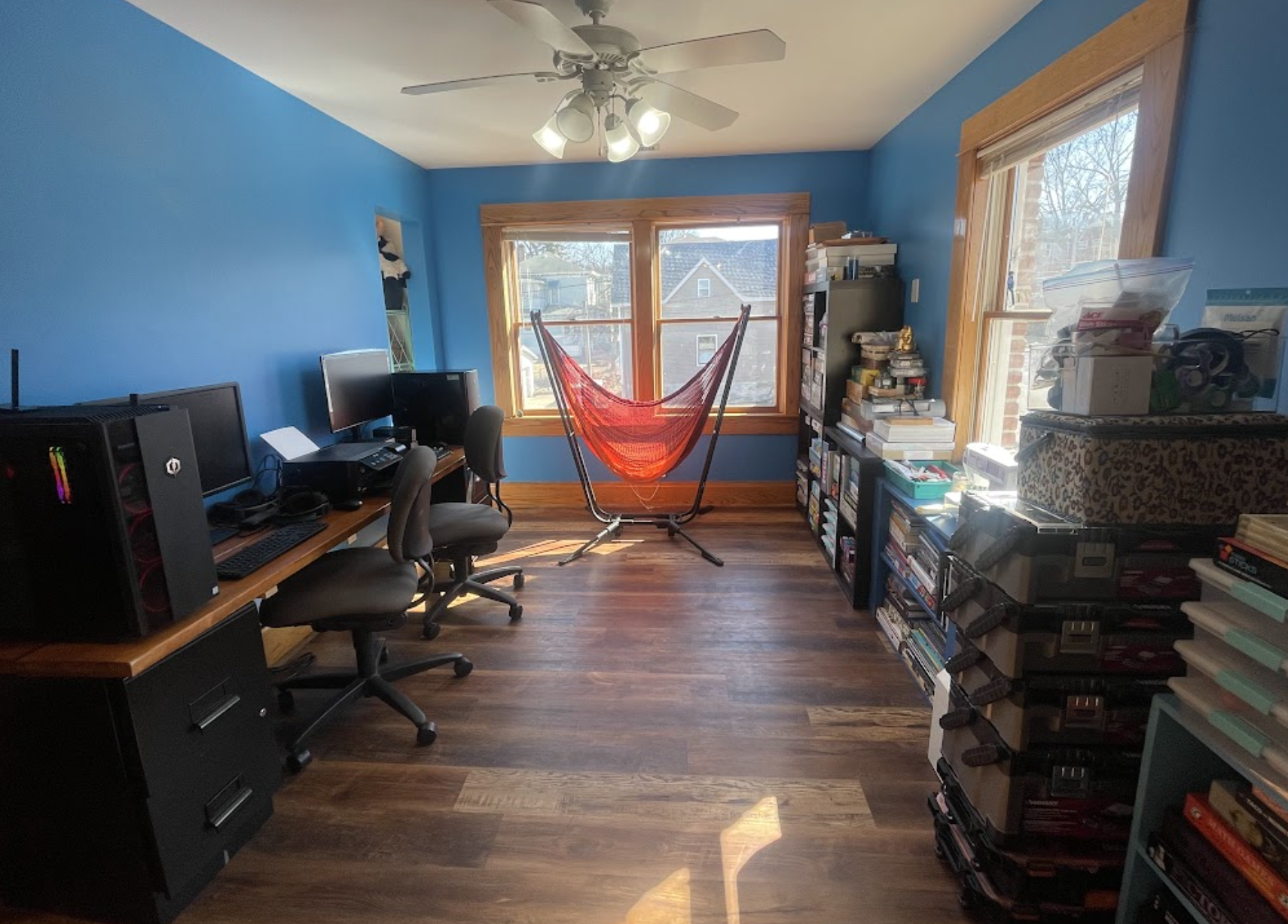 From Chaos to Creative Calm: Bonus Room Transformed into Functional Office &amp; Art Hub