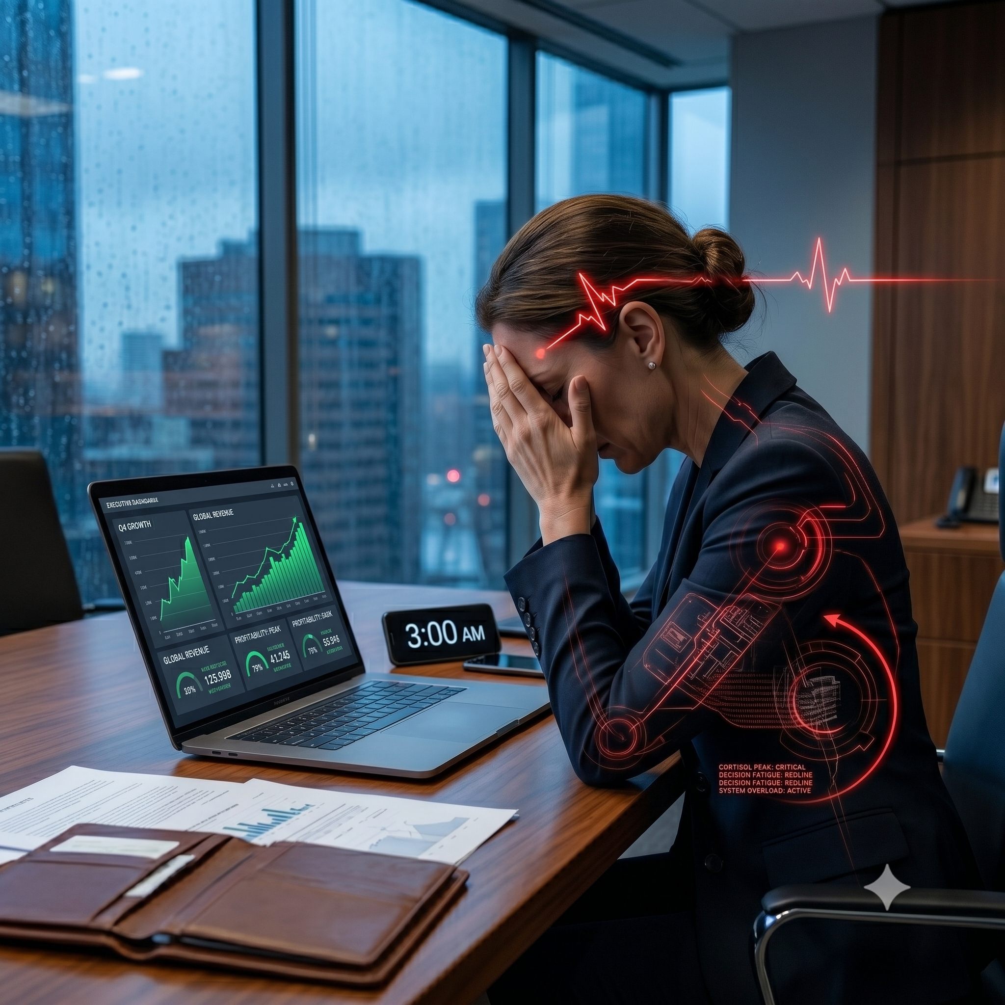 Redlining — while telling yourself this is the inevitable price of high-stakes output? Winning on paper — but disappearing on the inside? Waking up at 3AM — because there's no one to talk to about a silent decline in your execution?