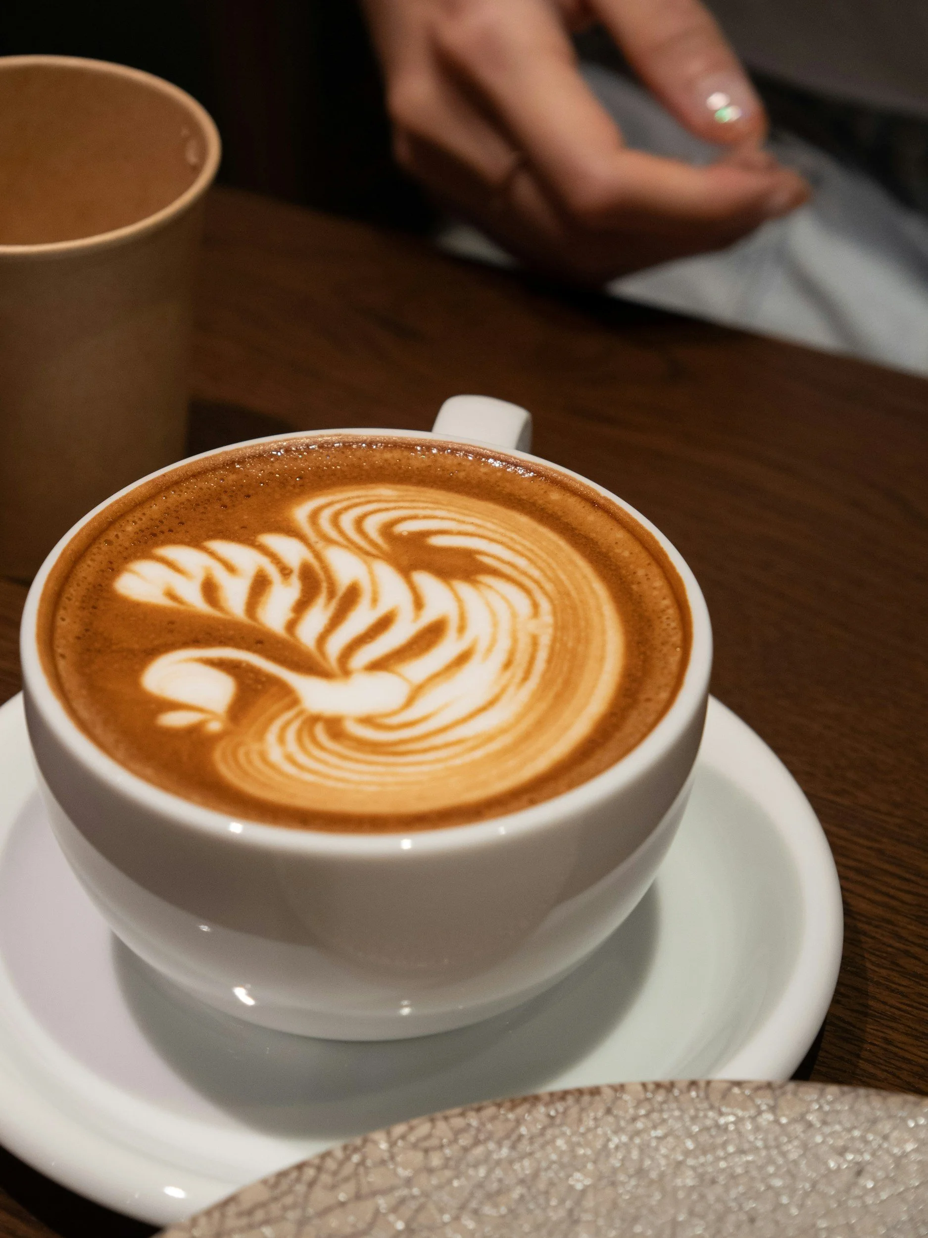 a delicious cappuccino made by our Charlotte based coffee cart