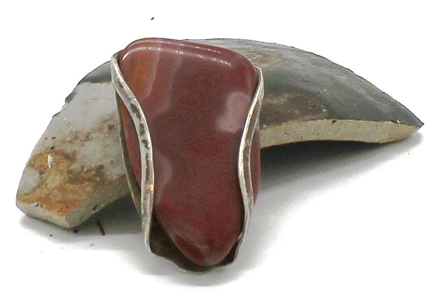 Silver Embrace Silver and stone 1"x.5"