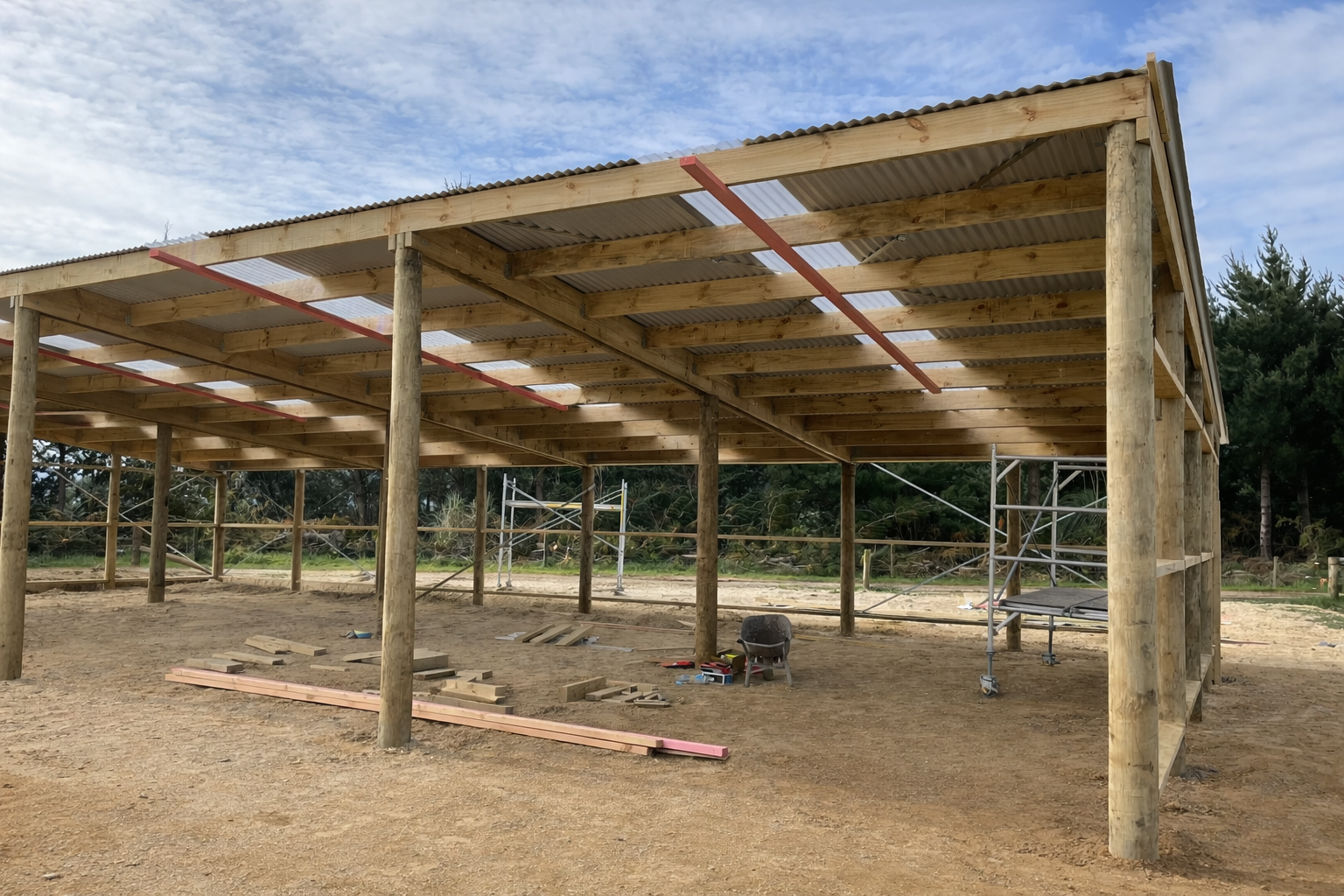 west construction pole shed rural builder