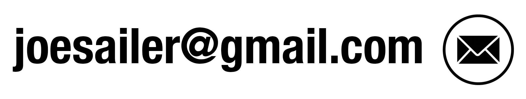 Email address joe saller at gmail dot com with an email icon next to it.