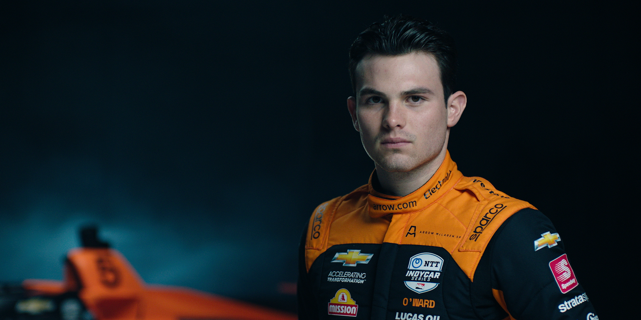 Pato O'Ward for Arrow McLaren racing shot on Alex Mini