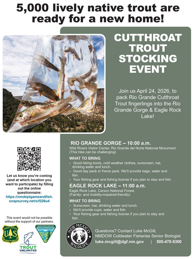 Rio Grande Cutthroat Trout Stocking