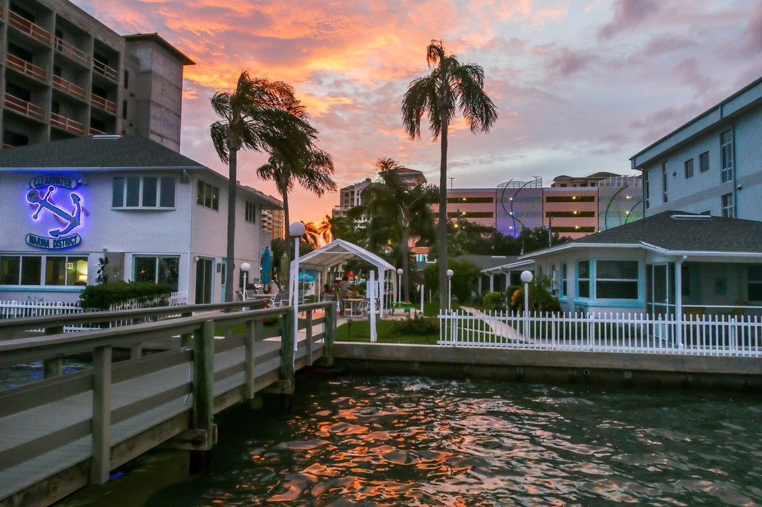 Sunset over East Shore Resort