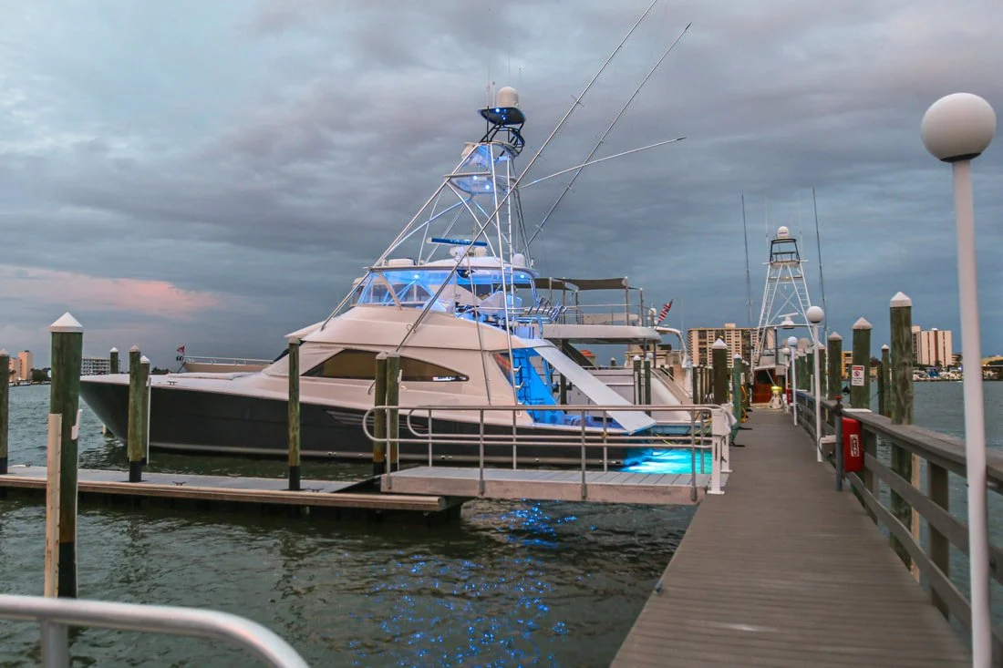 Boats at Dock at Dusk