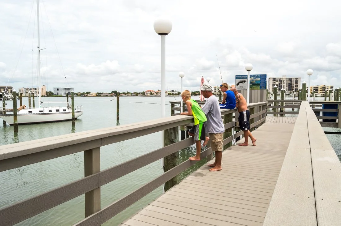Guests Fishing Off the Dock
