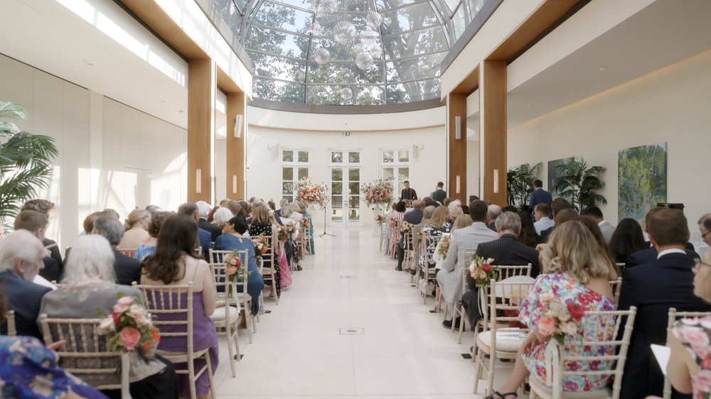 Edward and Camilla's wedding ceremony at The Hurlingham Club, London