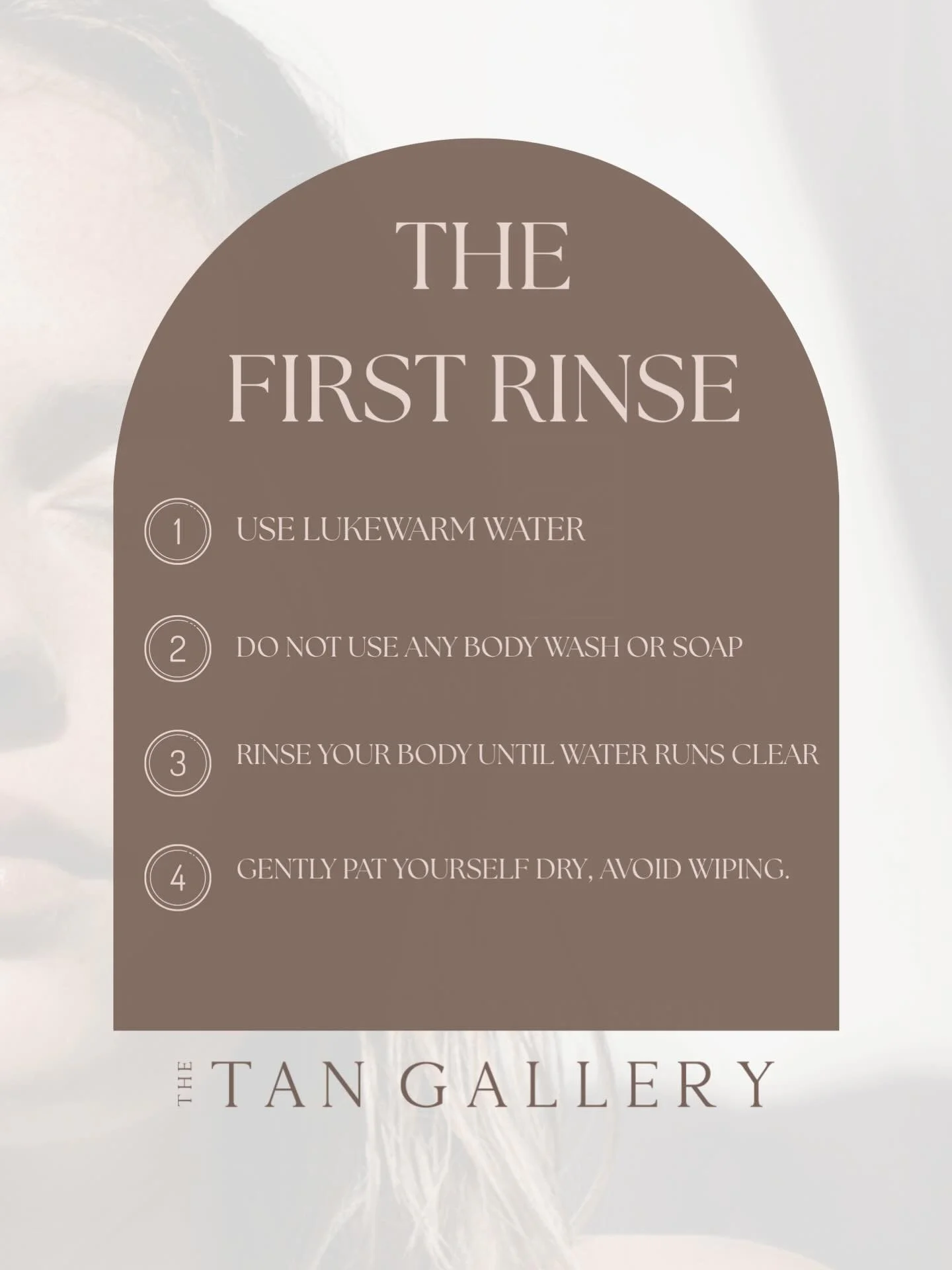 Your glow starts here 🤎 Rinse gently, skip the soap, and let your tan settle in properly ✨#contactlesstan #versaspapro #tanningbooth #warrnambool