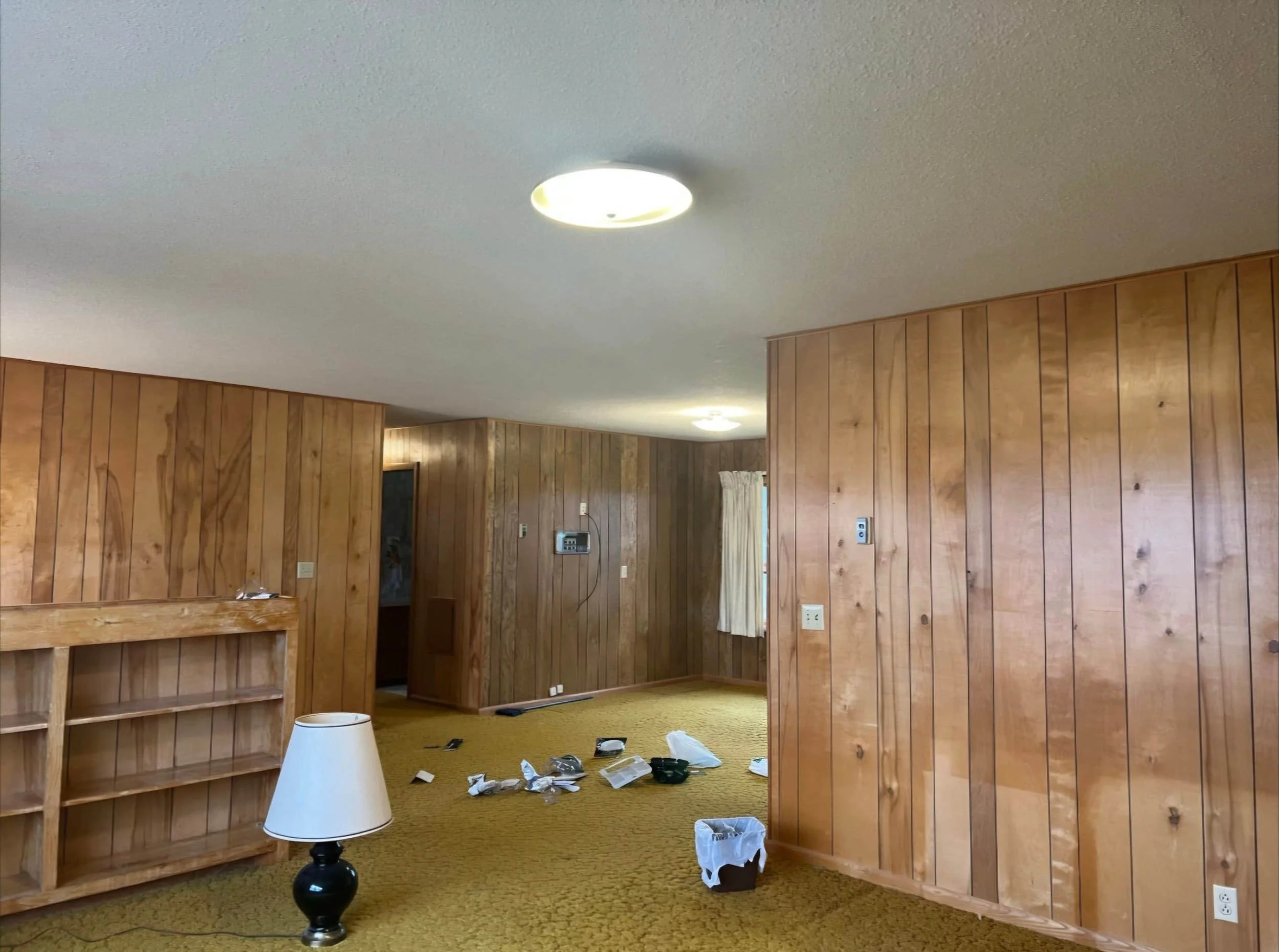 Drywall repair and painting in Somerset WI living room remodel