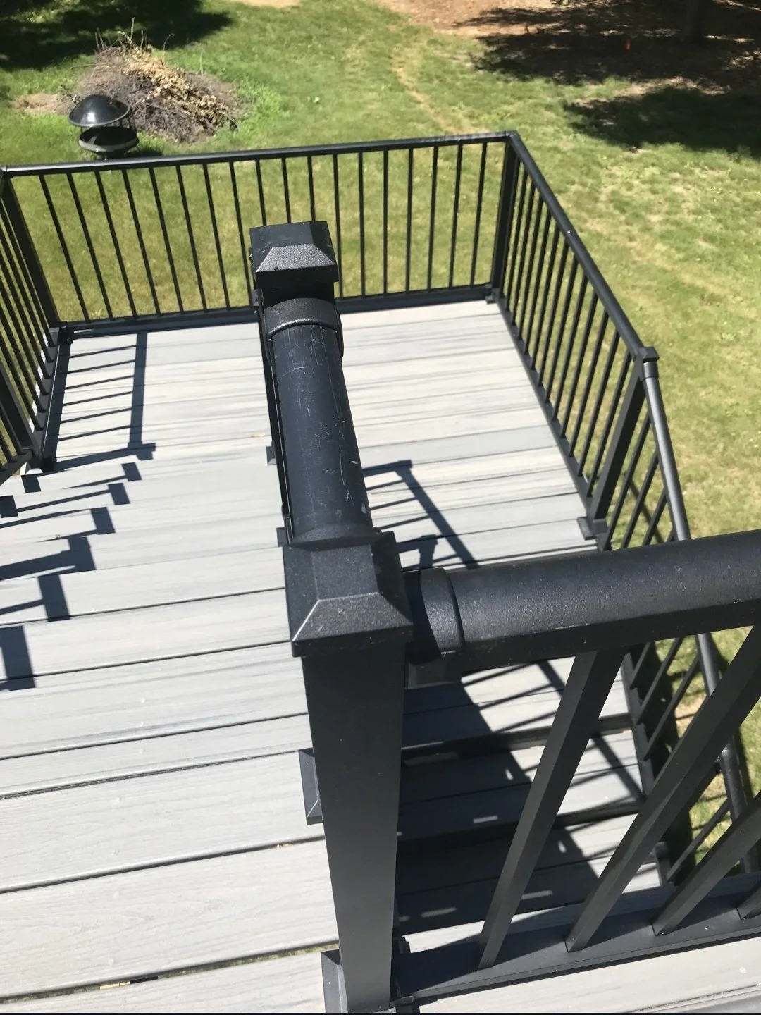 Wood deck rebuild with stairs Somerset WI outdoor living space