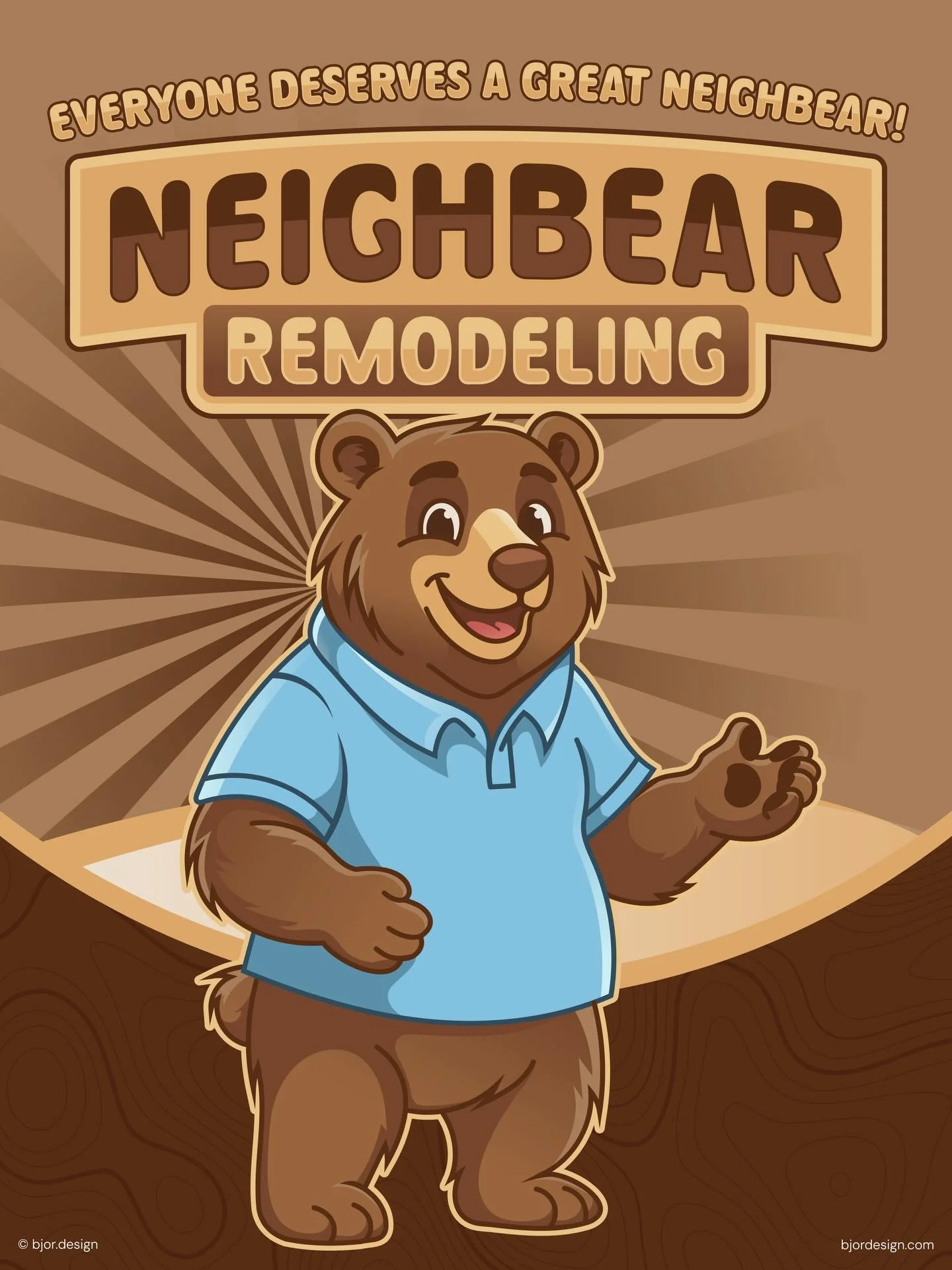 Everyone deserves a great Neighbear 🐻
So I gave them one
Big personality, fuzzy &amp; impossible to ignore
🧸🔨
#mascotdesign #wrapdesign #vehiclewrap #printdesign #brandidentitydesign