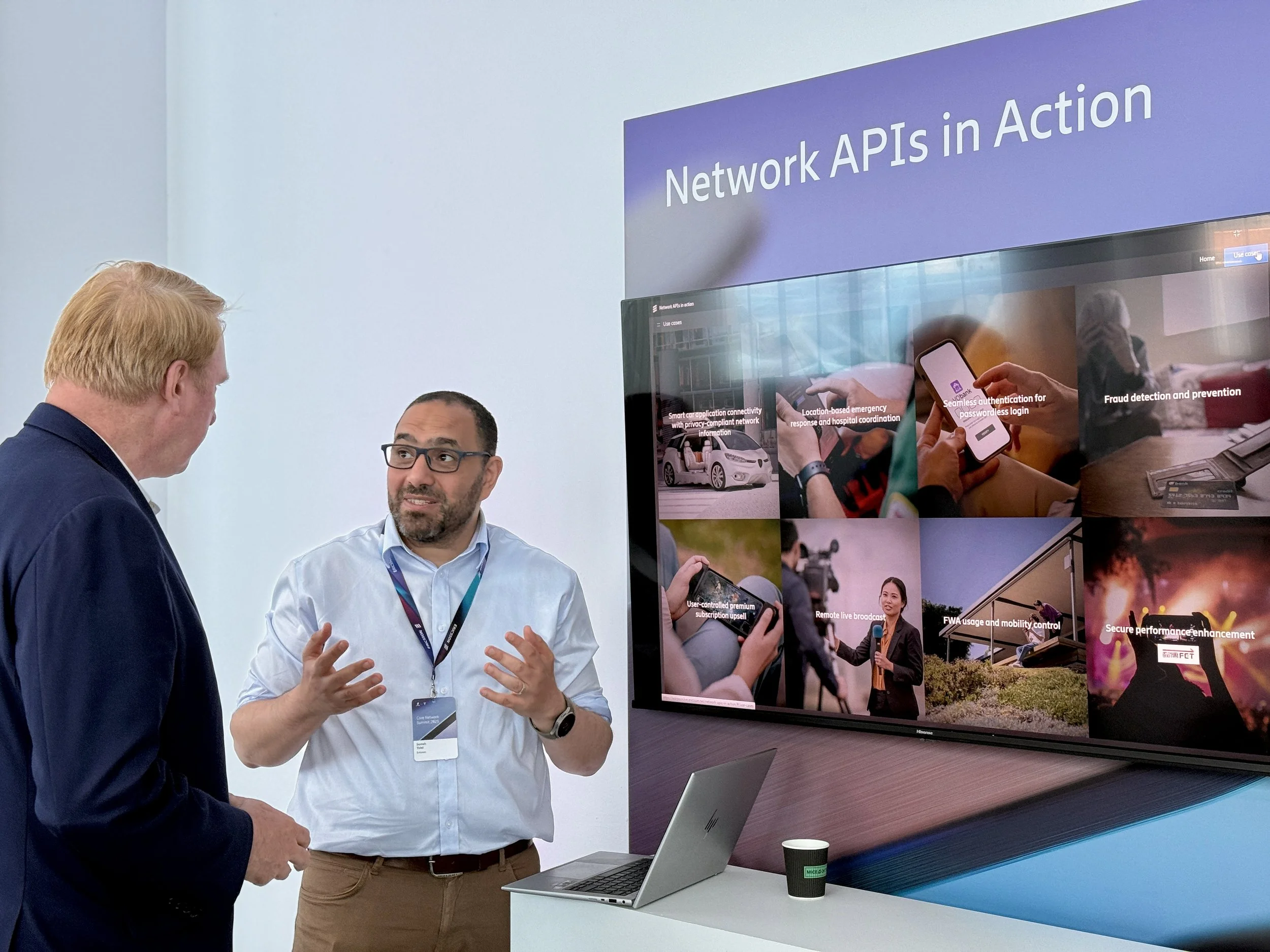 Glen Gilmore experiencing an Ericsson Network API demo