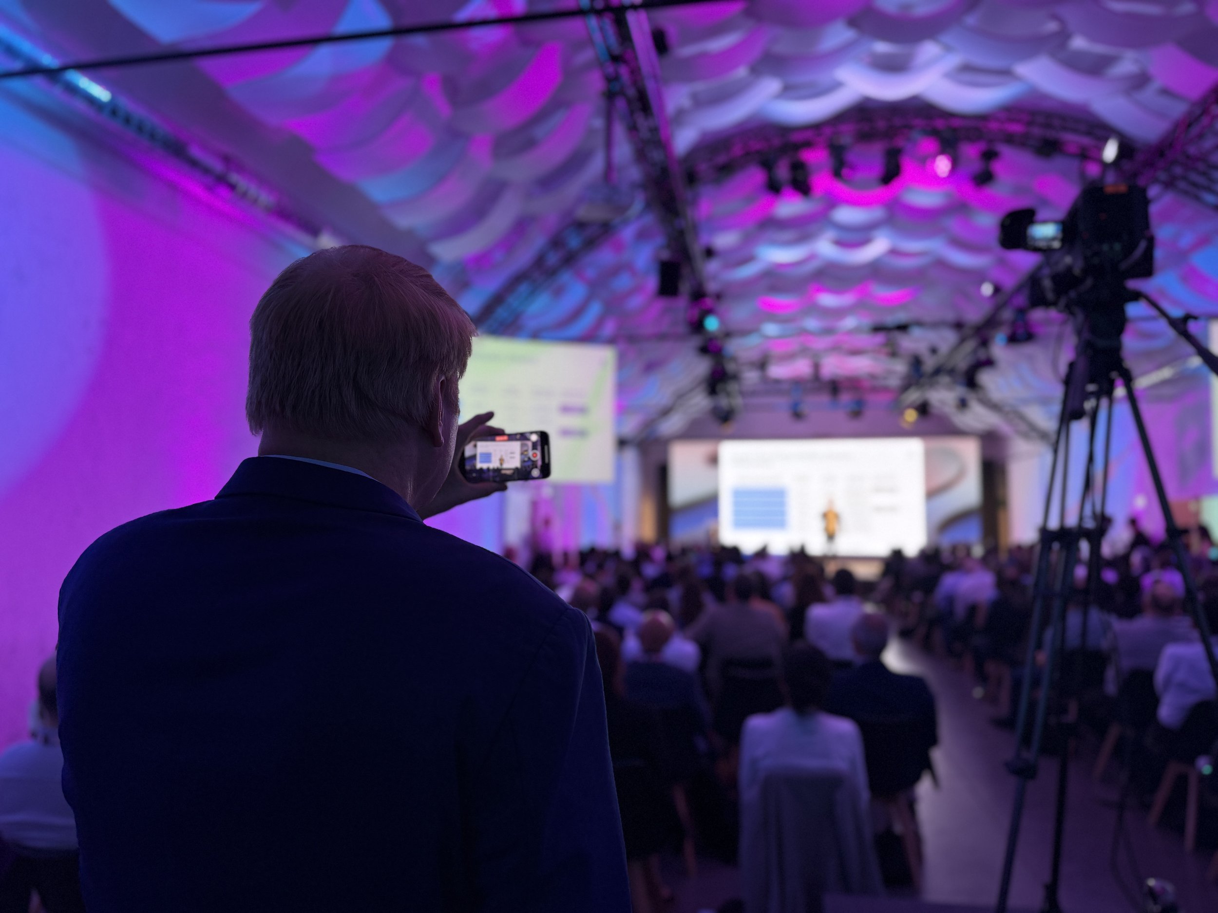 Stage photo from the Ericsson OSS/BSS Summit