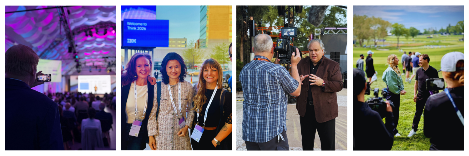 TechMode team members on-site conducting interviews and creating content