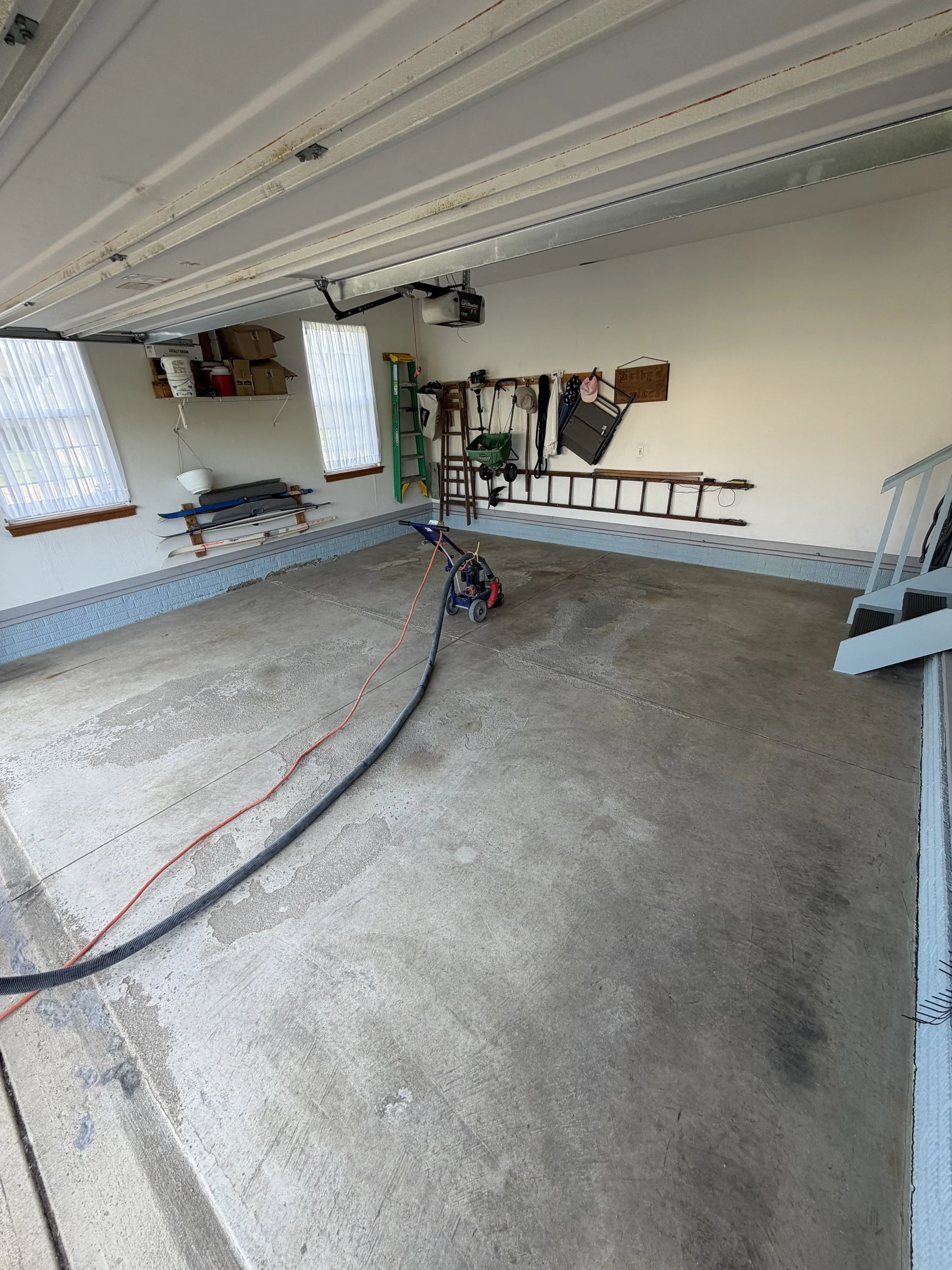 Residential Flake Epoxy Floor Before