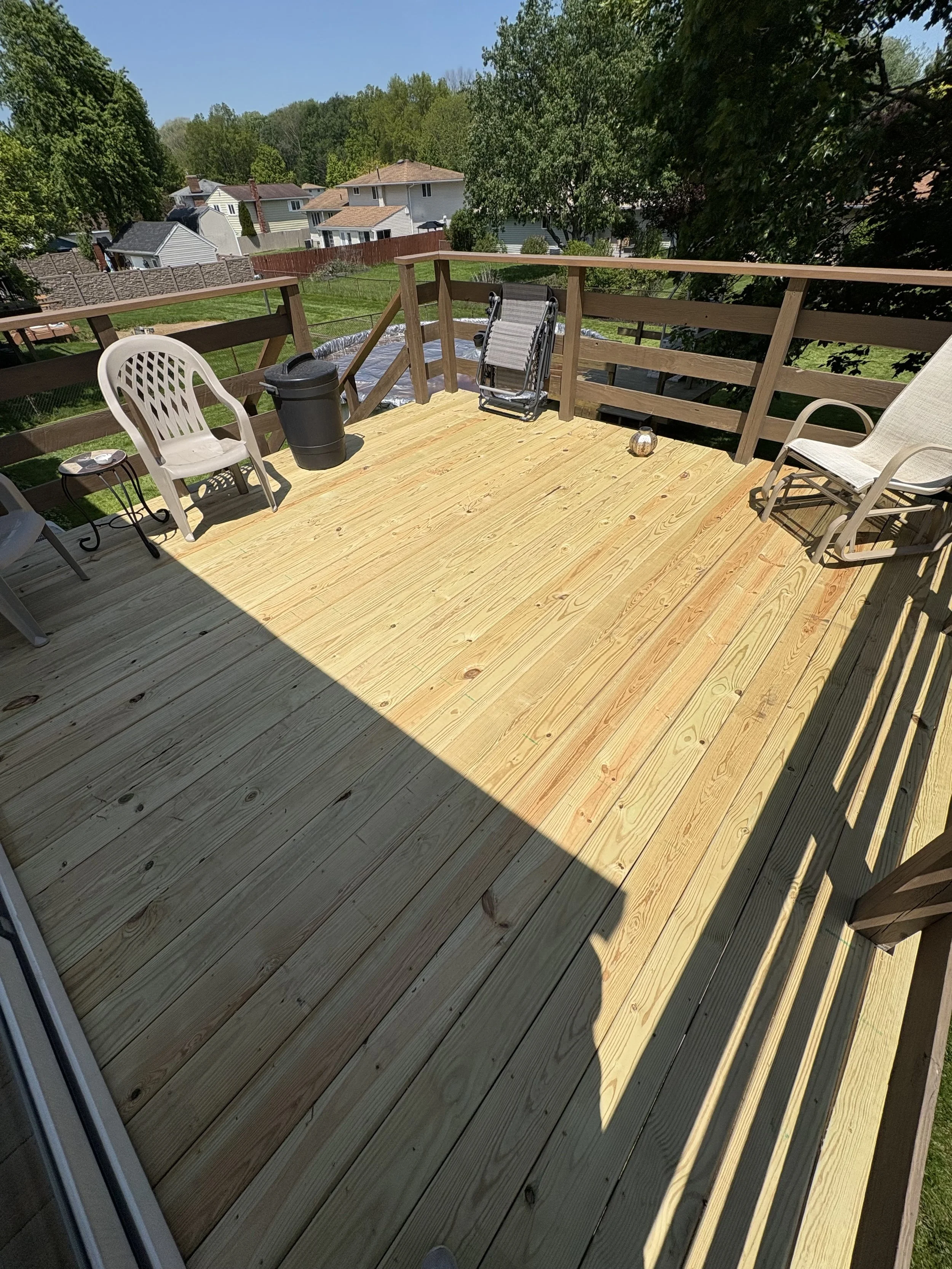 New deck floor planks