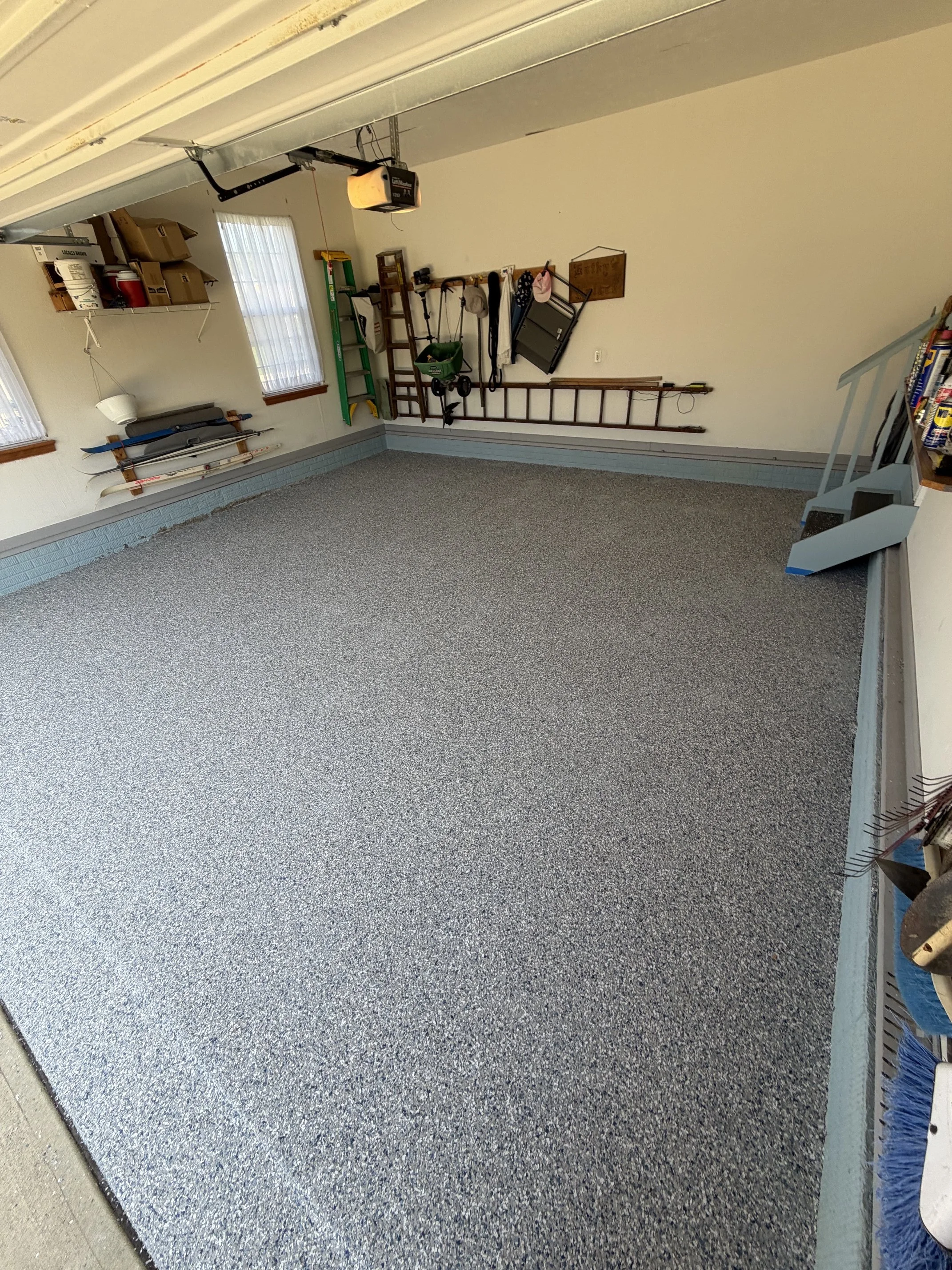Residential Flake Epoxy Floor After