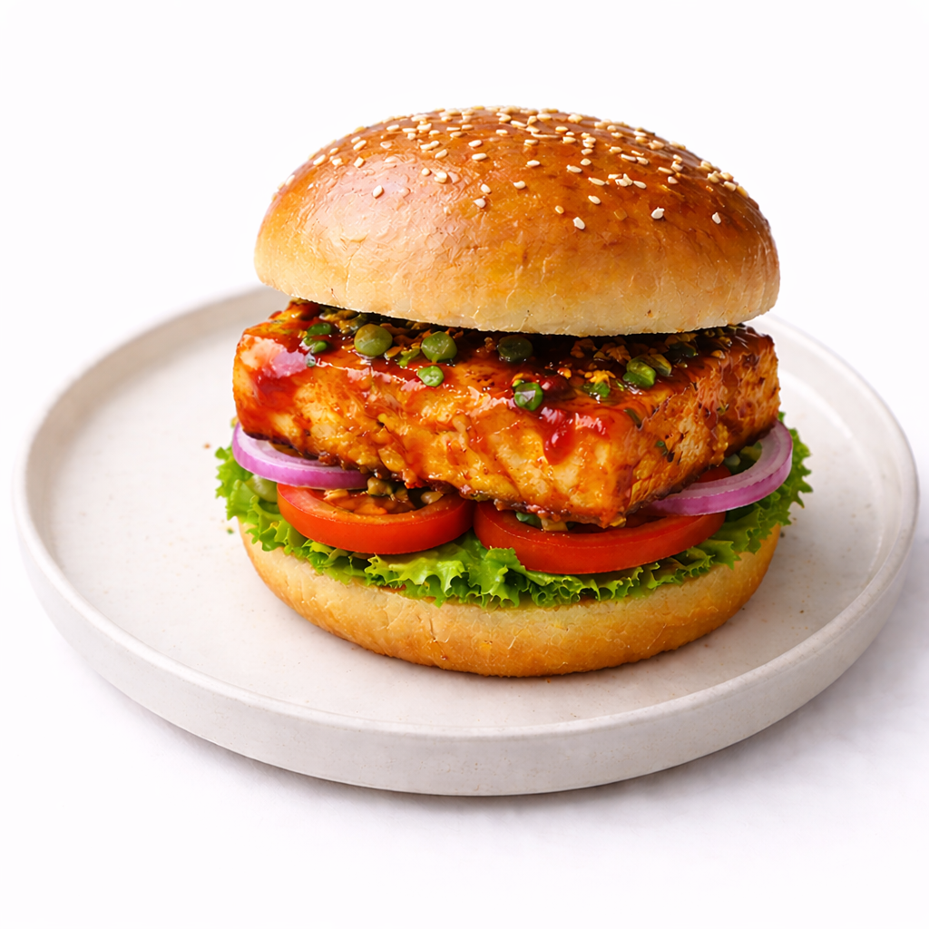 Paneer Schezwan Burger