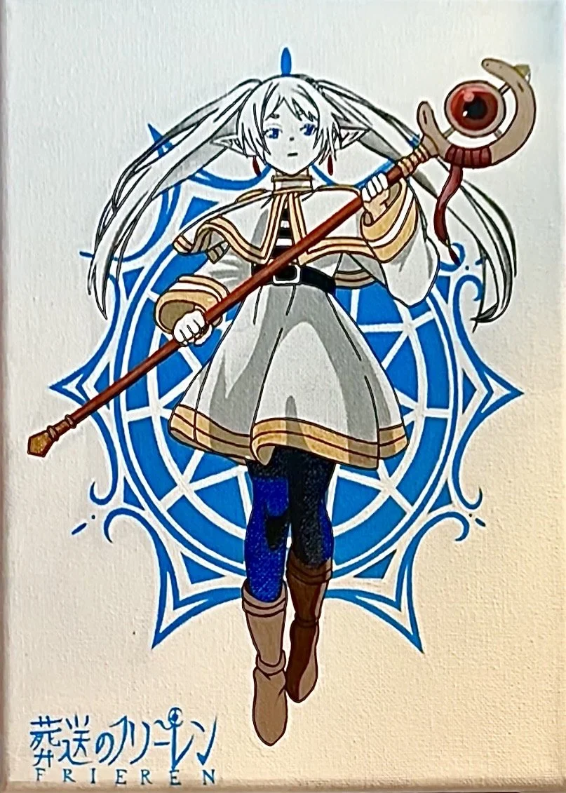 Frieren Acrylic painting inspired by the anime of the same name