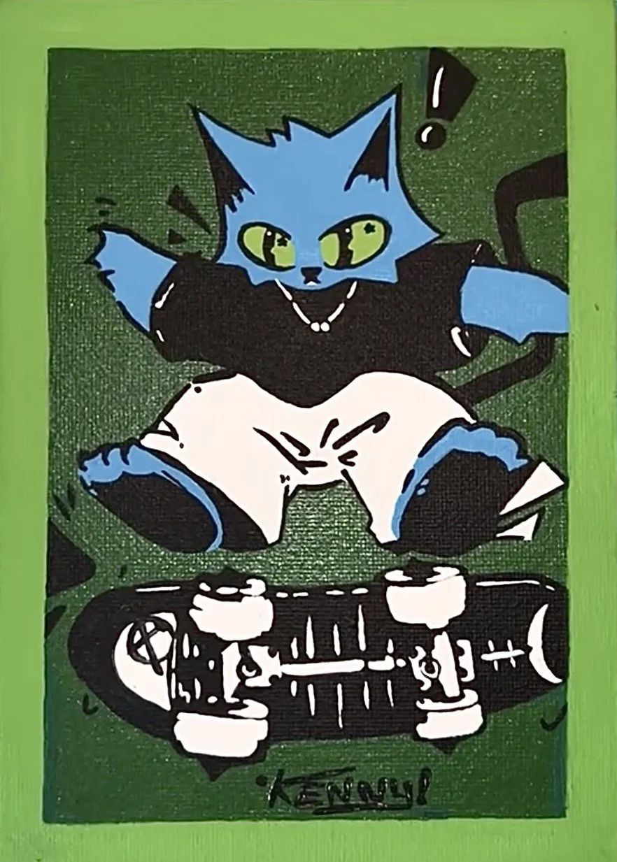 Quick and small Acrylic painting, "Kenny!"