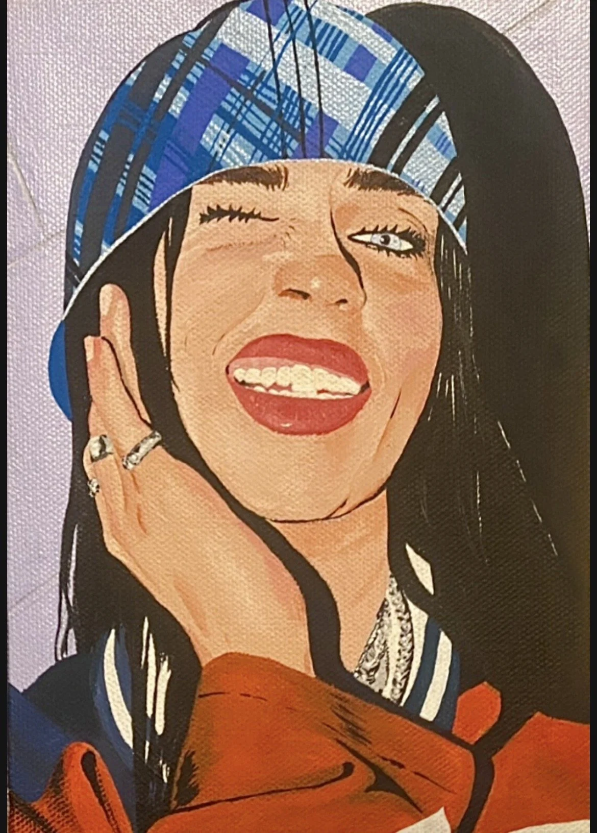Portrait of Billie Eilish in Acrylic