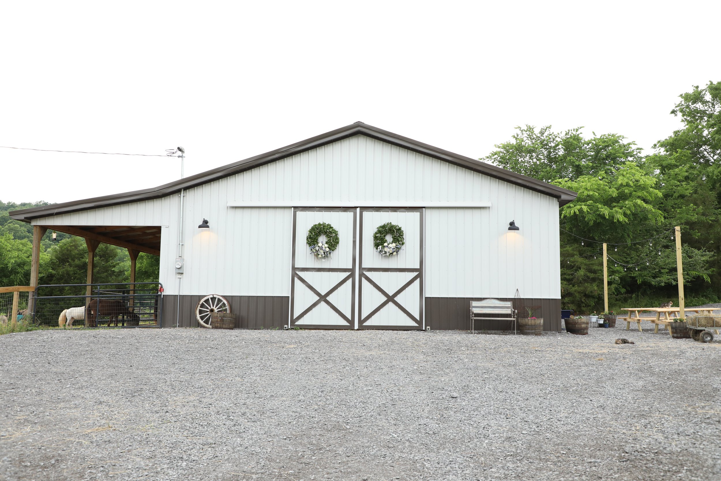 White small animal barn