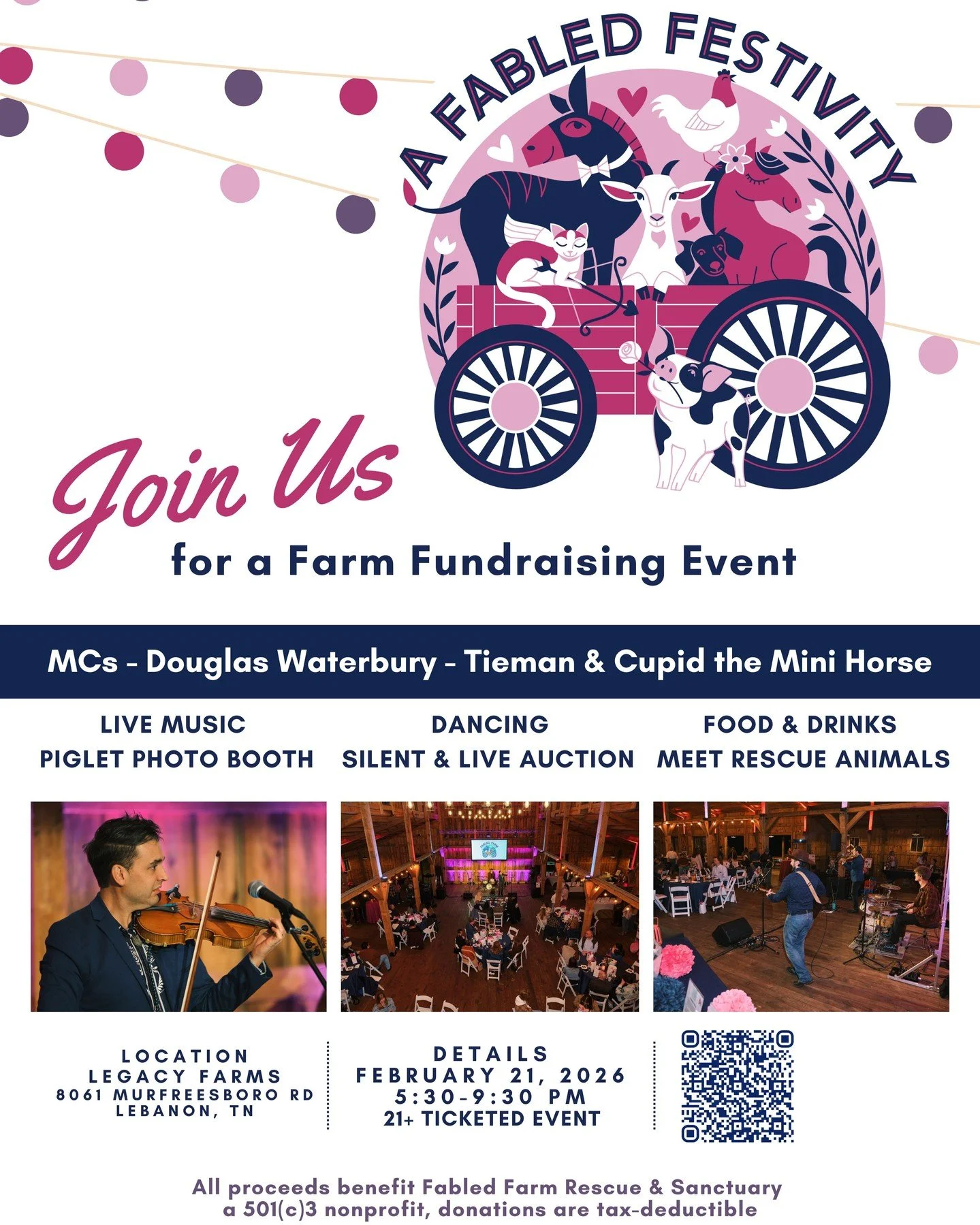 ✨ Two weeks to go ✨

A Fabled Festivity is almost here and we are counting down the days until a night full of music, dancing, great food, rescue animals, and pure farm magic. This is our biggest celebration of the year and one of the most important 