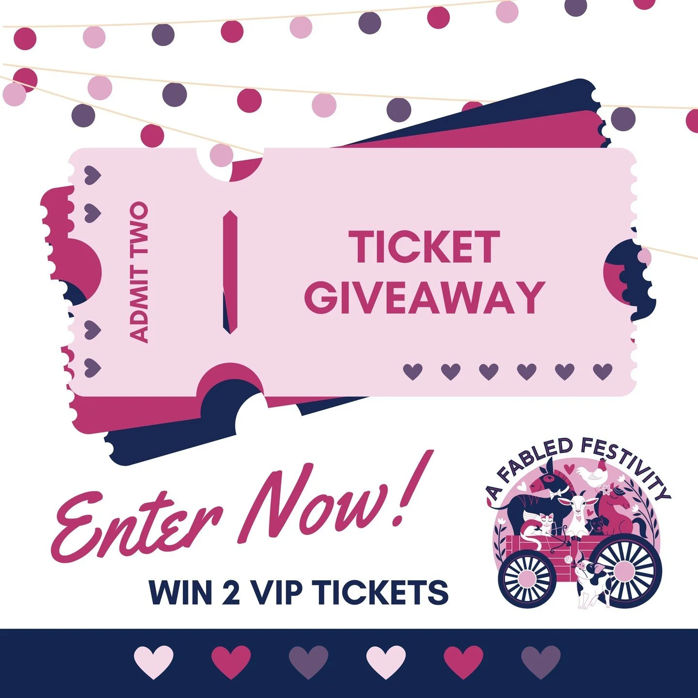 🎟️✨ VIP TICKET GIVEAWAY ✨🎟️

Because we love a little farm magic&hellip; we are giving away TWO VIP TICKETS to A Fabled Festivity. 💗🐐

That&rsquo;s right. A night of live music, great food, rescue animals, and all the cozy barn vibes with VIP per