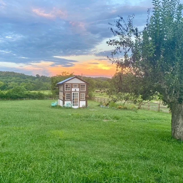 Sunrise with green house