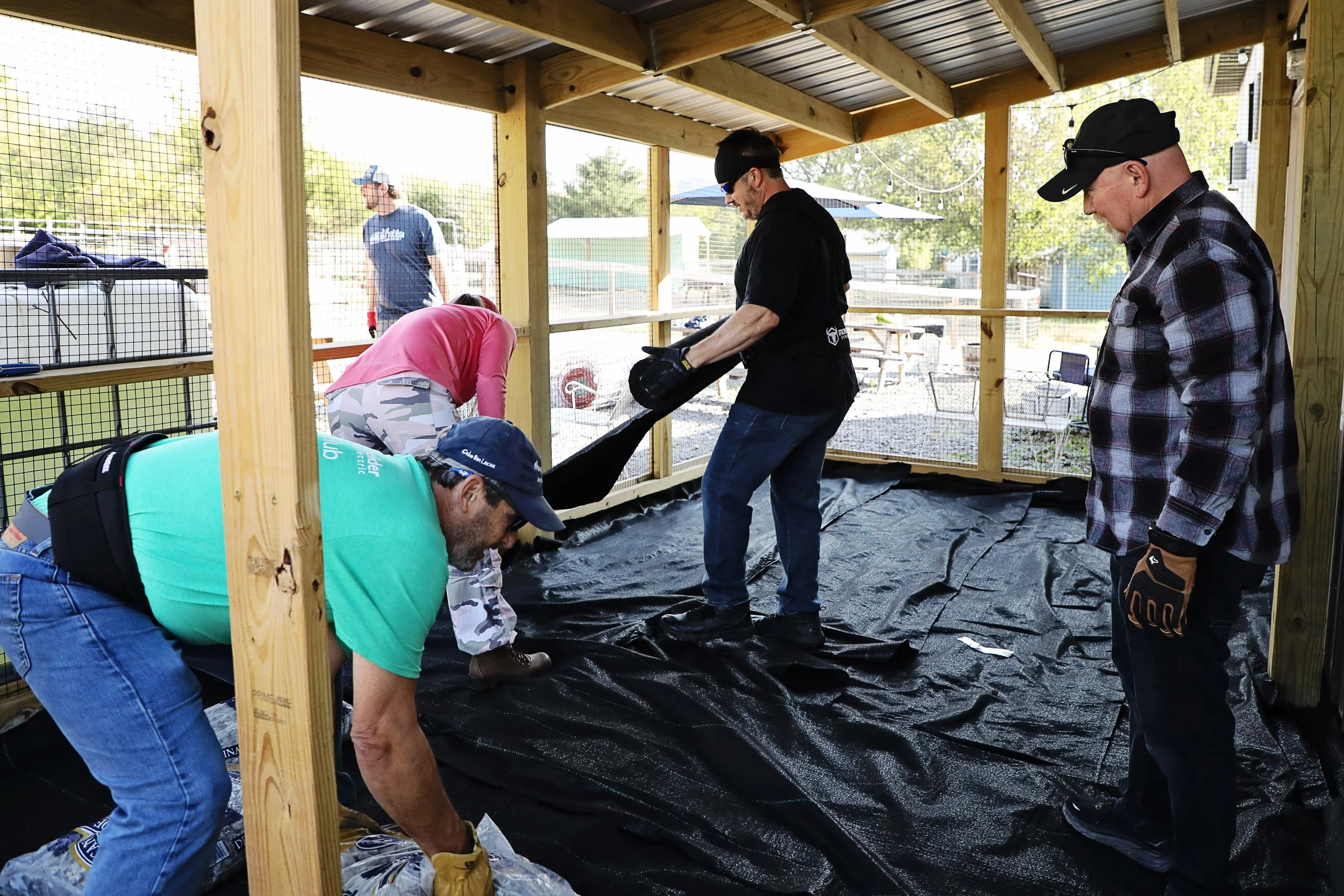 Volunteers working at Fabled Farm Rescue & Sanctuary