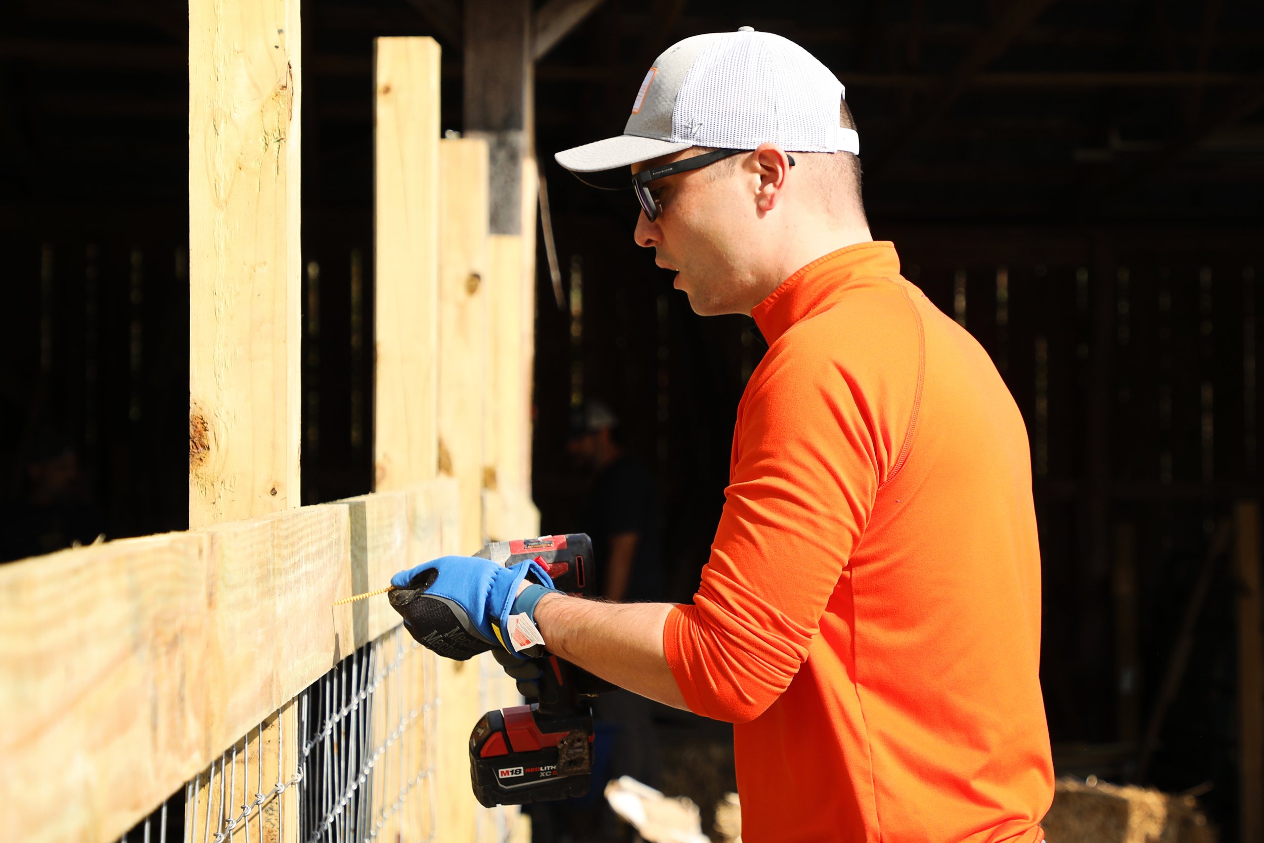 Volunteers working at Fabled Farm Rescue & Sanctuary