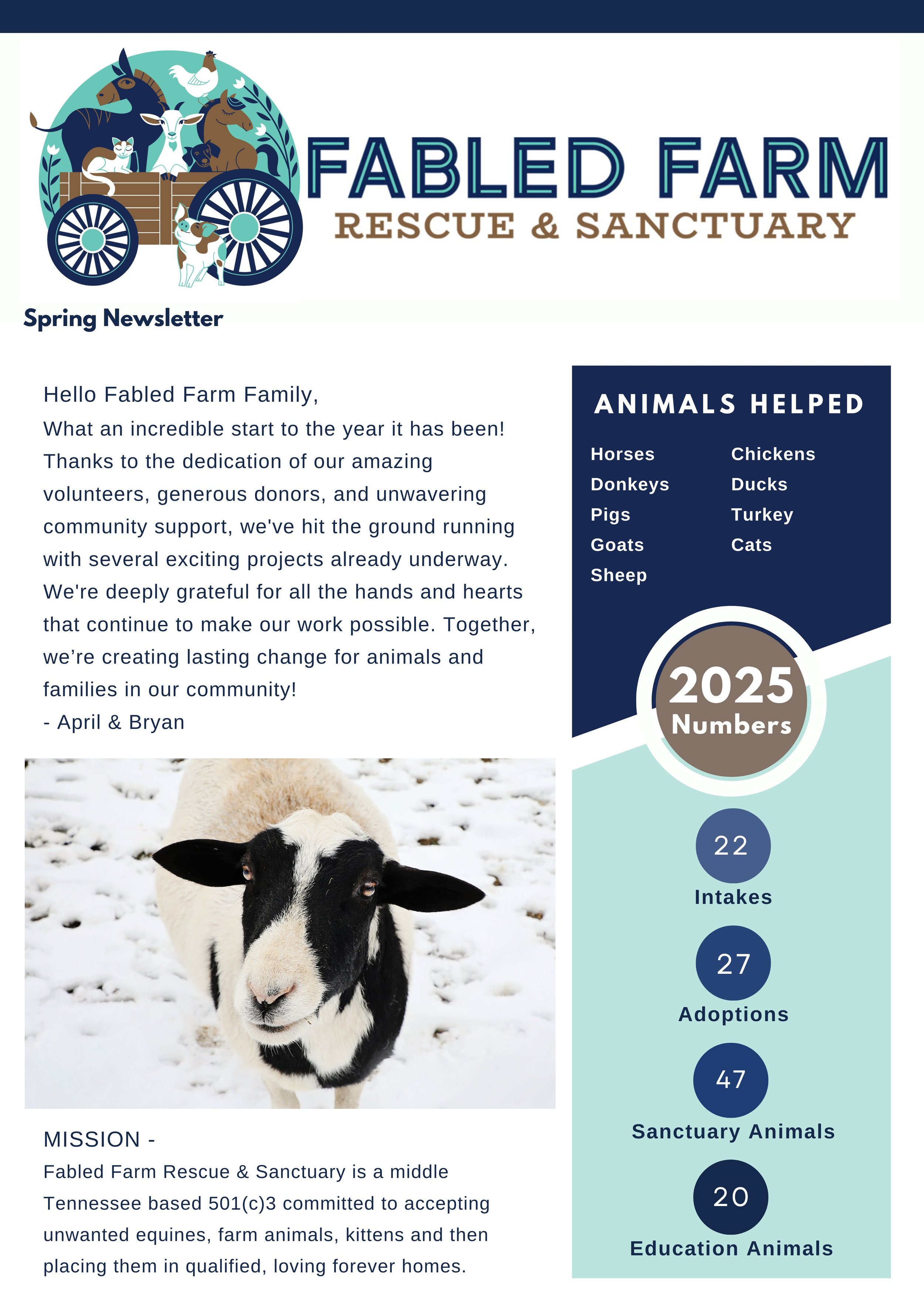 Fabled Farm Spring Newsletter 2025