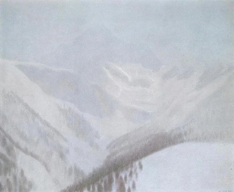 Neve primaverile a Sestrière - 1958 - 50x60