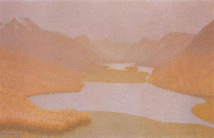 Meriggio al lago di Silvaplana - 1974 - 45x70