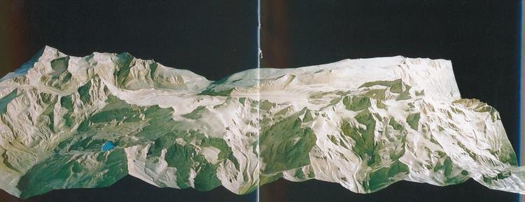 Plastico del Cervino e del Monte Rosa