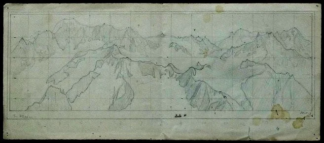 Studio per panorama del Colle del Gigante