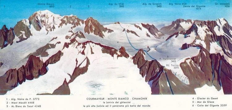 Rifugio Torino nuovo - 1952 - e funivia dei ghiacciai
