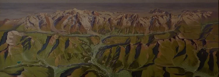 Panorama della Catena del Monte Bianco