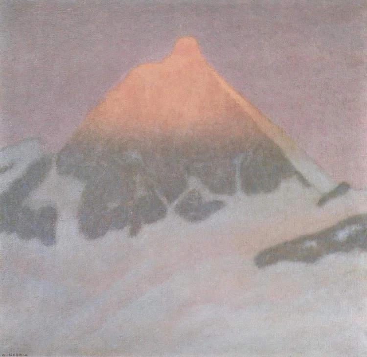 Primo sole sul Cervino - 1966 - 80x80