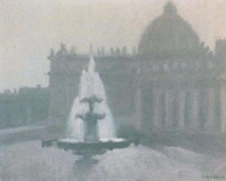 Controluce in Piazza San Pietro - 1954 -24x30