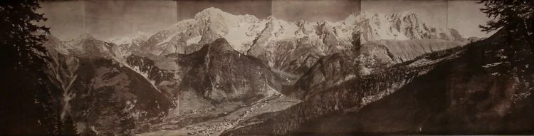 Panorama della Catena del Monte Bianco (Comune di Aosta) - 97x375
