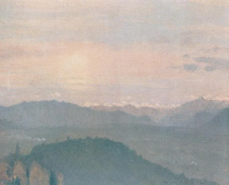 Tramonto a Cavoretto - 1950 - 19x23